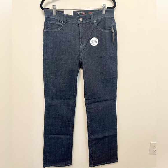 Style & Co Stretch Jeans Tummy Control Bootcut 10 NWT - Picture 1 of 12